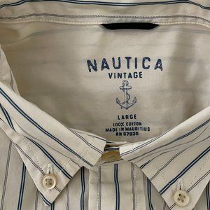 Vintage Nautica Long Sleeve Striped Shirt